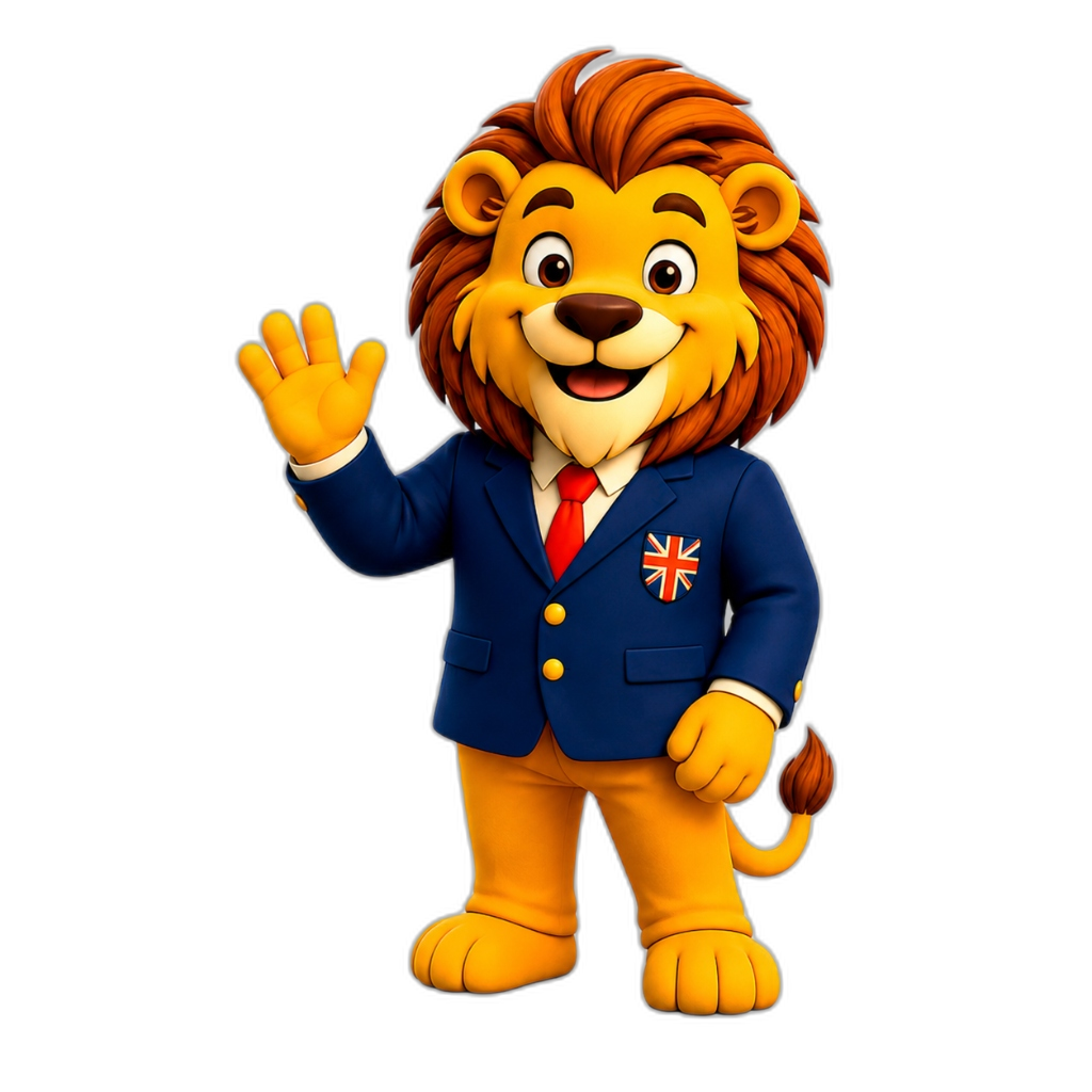 Mascote da Saint Thomas’ acenando