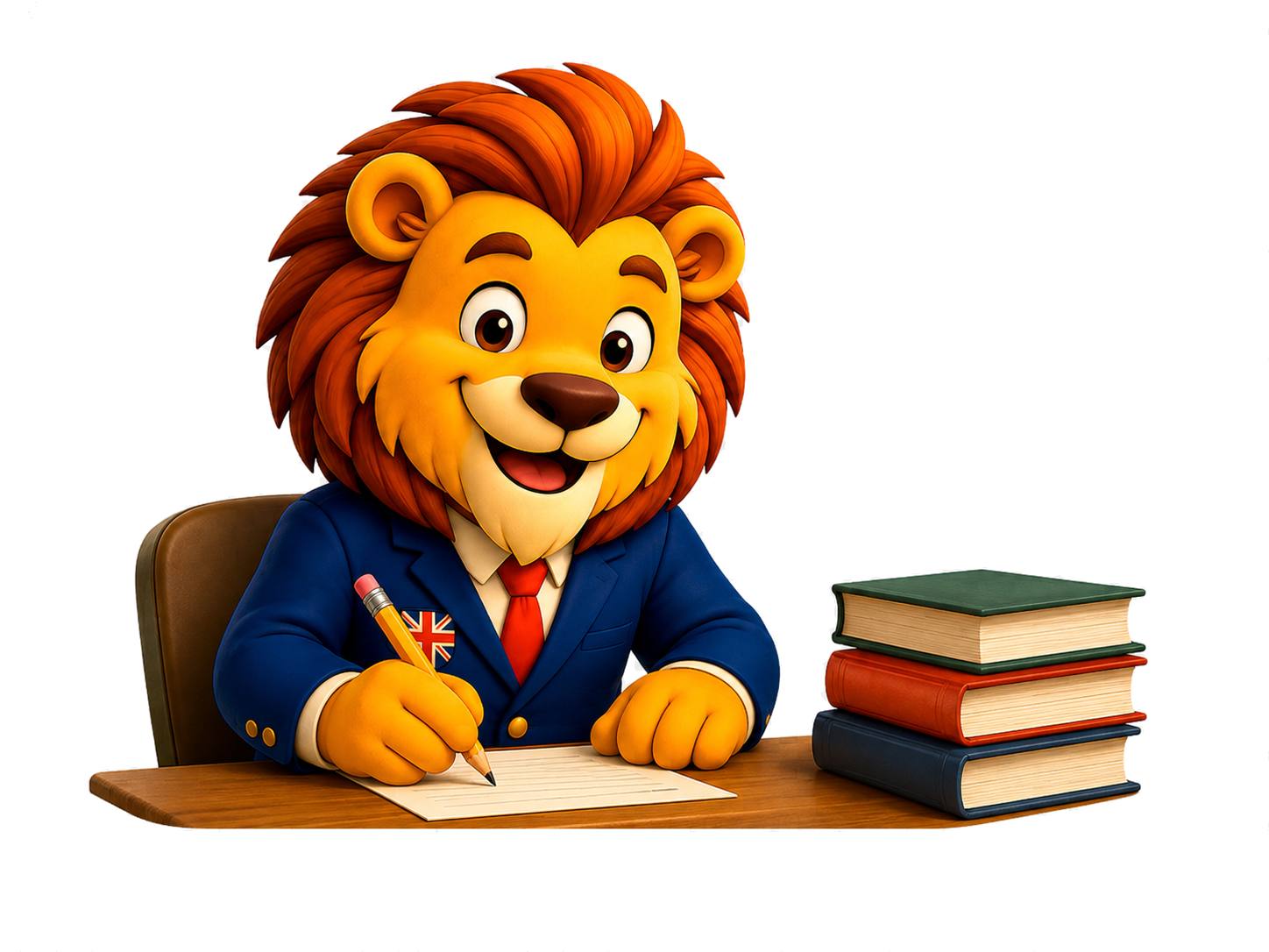 Mascote da Saint Thomas’ estudando